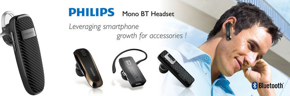 philips mono bluetooth headset shb1703